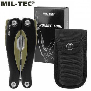 Мультитул тактичний Mil-Tec з чохлом 9in1 KOMBI TOOL OLIV (15402001) 15402001 фото
