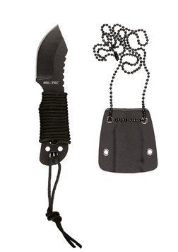 Ніж тактичний Mil-Tec Із паракордом На шию Чорний NECK KNIFE PARACORD M.KETTE 10,5CM (15398400) 15398400 фото
