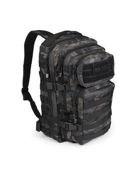 Рюкзак тактичний Mil-Tec 20Л Чорний камуфляж US ASSAULT PACK SM DARK CAMO (14002080-20) 14002080-20 фото