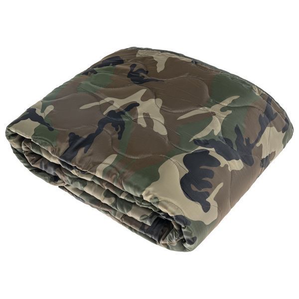 Підкладка під пончо Mil-Tec 3в1 утеплена 210х150см Woodland з чохлом (14425020) 14425020 фото