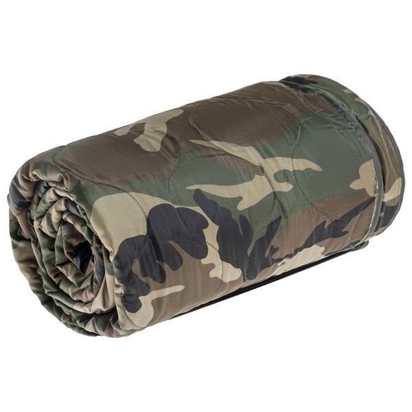 Підкладка під пончо Mil-Tec 3в1 утеплена 210х150см Woodland з чохлом (14425020) 14425020 фото