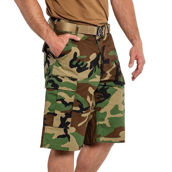 Шорти тактичні Helikon-Tex PoliCotton Ripstop Shorts S Woodland (SP-BDK-PR-03-B03-S) SP-BDK-PR-03-B03-S фото