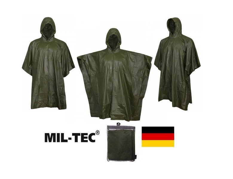 Пончо тактичне Mil-Tec One-Size Плащ-палатка VINYL OLIVE (10628501) 10628501 фото