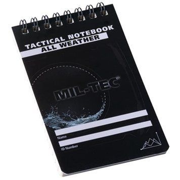 Блокнот Mil-Tec вологостійкий 48 аркушів waterproof notebook 10х15см Black (15981202) 15981202 фото