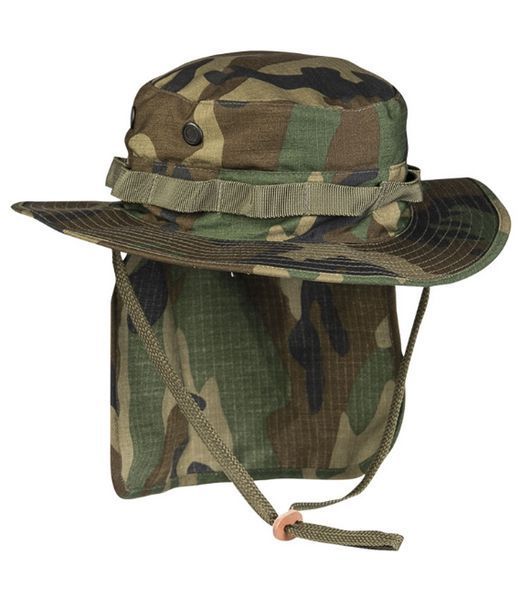 Панама тактична Mil-Tec З хвостом Захист шиї L Камуфляж BRIT.BOONIE R/S M.NECKFLAP WOODLAND (12326120-904-L) 12326120-904-L фото