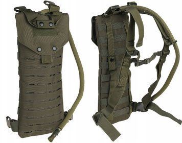 Гідратор для води Mil-Tec в модульному рюкзаку/чохлі MOLLE LASER CUT 2.5 л Olive (14543001-2-5) 14543001-2-5 фото