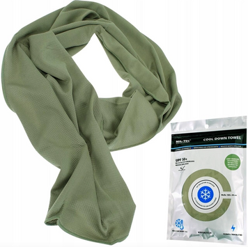 Охолоджуючий рушник-шарф Mil-Tec 100х31см Cool Down Towel Olive (16024200) 16024200 фото