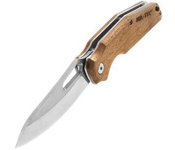 Ніж тактичний Mil-Tec Складний Із дерев'яною ручкою EINHANDMESSER WOOD M.STAHLKLINGE (15317700) 15317700 фото