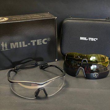 Окуляри тактичні Mil-Tec Захисні Із змінними лінзами UV400 SET ANSI EN 166 (15615600) 15615600 фото