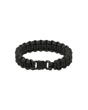 Браслет з Паракорду Mil-Tec Para Brac. W. Plastic Closure L 15мм Black (16370102-904-L) 16370102-904-L фото