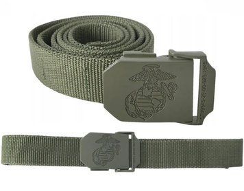 Ремінь тактичний Mil-Tec Із металевою кліпсою One size 130см Олива USMC HOSENG&Uuml;RTEL 30MM OLIV (13114001) 13114001 фото