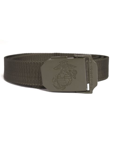 Ремінь тактичний Mil-Tec Із металевою кліпсою One size 130см Олива USMC HOSENG&Uuml;RTEL 30MM OLIV (13114001) 13114001 фото