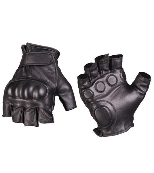Рукавиці тактичні Mil-Tec Короткопалі Шкіряні M Чорні TACTICAL FINGERLINGE LEDER SCHWARZ (12504502-903-M) 12504502-903-M фото