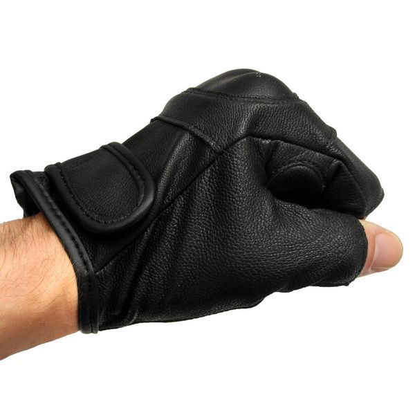 Рукавиці тактичні Mil-Tec Короткопалі Шкіряні M Чорні TACTICAL FINGERLINGE LEDER SCHWARZ (12504502-903-M) 12504502-903-M фото
