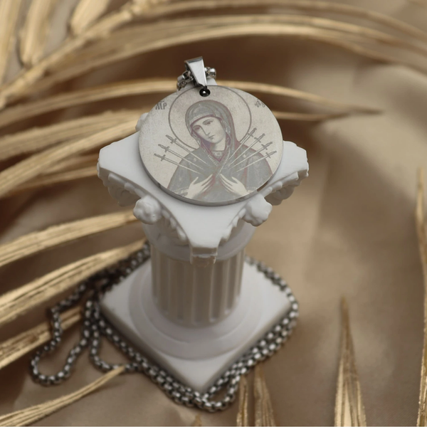 Жетон на шию з іконою Momentum Royal Bracelets ланцюжок нержавіюча сталь One size 60см (479) 479 фото
