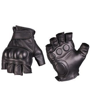 Рукавиці тактичні Mil-Tec Короткопалі Шкіряні L Чорні TACTICAL FINGERLINGE LEDER SCHWARZ (12504502-904-L) 12504502-904-L фото