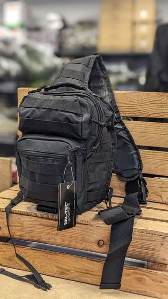 Рюкзак однолямковий Чорний Mil-Tec One Strap Assault Pack SM Schwarz (14059102-9) 14059102-9 фото