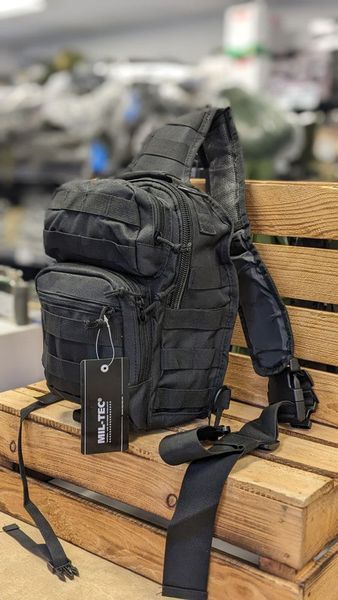 Рюкзак однолямковий Чорний Mil-Tec One Strap Assault Pack SM Schwarz (14059102-9) 14059102-9 фото