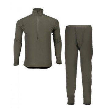 Термобілизна тактична Mil-Tec Флісова на замку Утеплена S Олива UNTERW&Auml;SCHE THERMOFLEECE GEN.III OLIV (11222001-902-S) 11222001-902-S фото