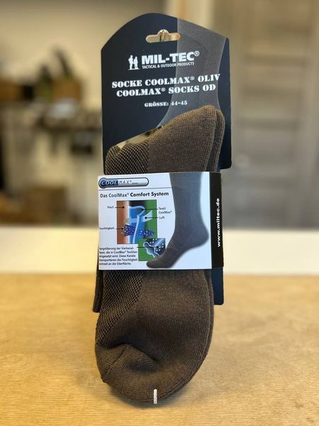 Шкарпетки тактичні армійські Mil-Tec 44-45Р. Олива Кулмакс (3 seasons) SOCKE COOLMAX 44-45 OLIV (13012001-44-45) 13012001-44-45 фото