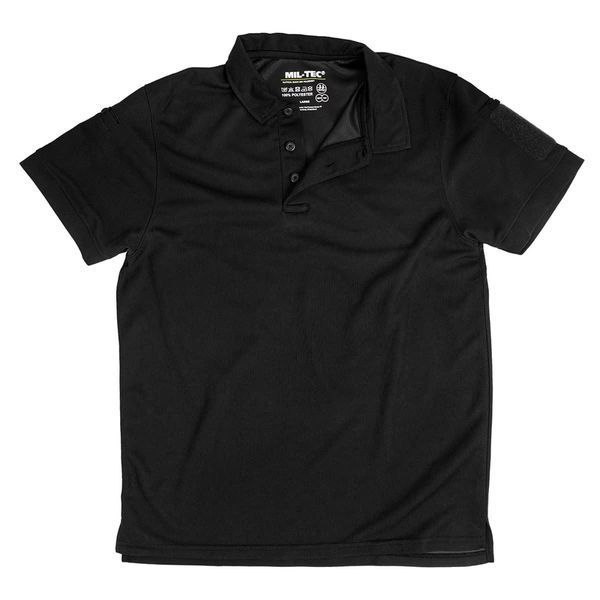 Футболка Mil-Tec швидкосохнуча S Tactical Quick Dry Poloshirt Black (10961002-902-S) 10961002-902-S фото