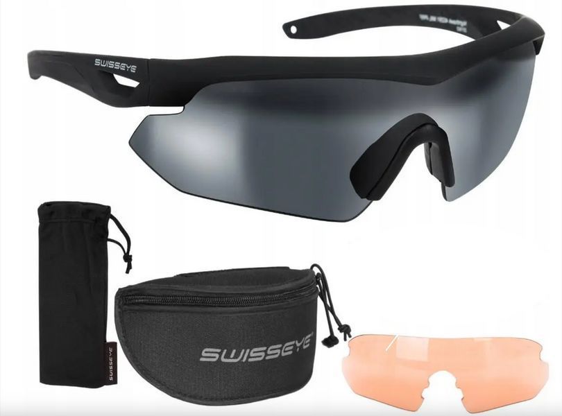 Окуляри тактичні Mil-Tec SWISS EYE Балістичні Із змінними лінзами Чорні TACT.BRILLE SWISS EYE NIGHTHAWK SCHWARZ (15624622) 15624622 фото