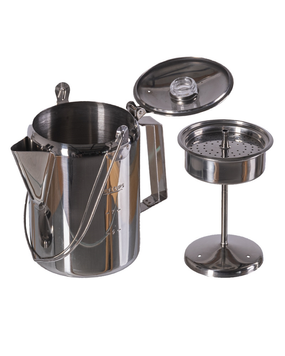 Кавник Mil-Tec Чайник заварник з перколятором KAFFEEKANNE ST/STEEL M.PERCOLATOR (9 TASSEN) (14680400-1300) 14680400-1300 фото
