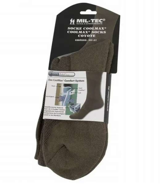 Шкарпетки тактичні армійські Mil-Tec 39-41Р. Койот Кулмакс (3 seasons) SOCKE COOLMAX 39-41 Coyote (13012005-39-41) 13012005-39-41 фото
