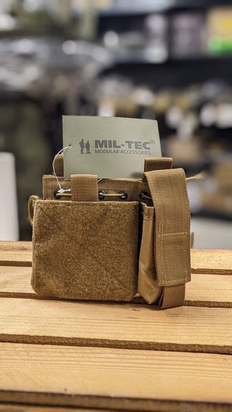 Підсумок для магазинів Mil-Tec Подвійний Койот MOLLE ADMIN POUCH COYOTE (13486005) 13486005 фото