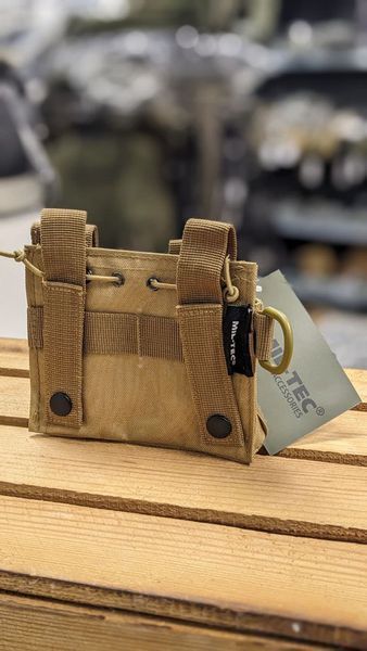 Підсумок для магазинів Mil-Tec Подвійний Койот MOLLE ADMIN POUCH COYOTE (13486005) 13486005 фото
