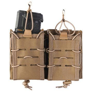 Підсумок подвійний Mil-Tec для магазинів Open Top Flex Magazine Pouch Double Coyote (13497419) 13497419 фото