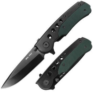Ніж тактичний Mil-Tec cкладаний One-Hand Folding Knife Black Olive (15305000) 15305000 фото