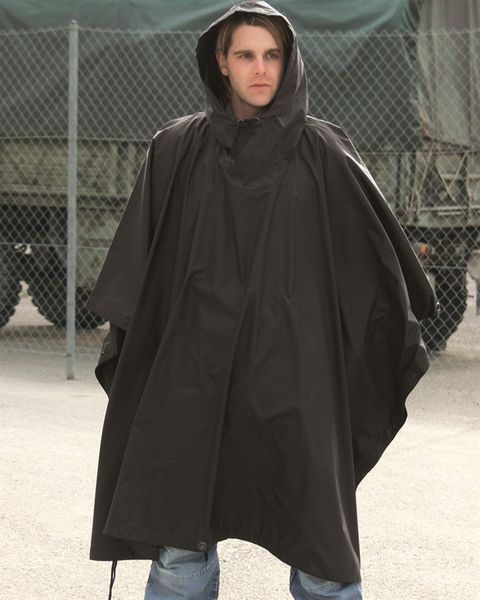 Пончо тактичне Mil-Tec One size Плащ-палатка One size Чорний PONCHO PE R/S 780GR. SCHWARZ (10630002) 10630002 фото