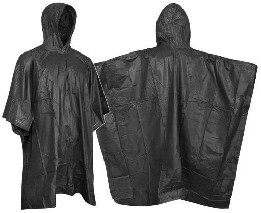 Пончо тактичне Mil-Tec One size Плащ-палатка One size Чорний PONCHO PE R/S 780GR. SCHWARZ (10630002) 10630002 фото