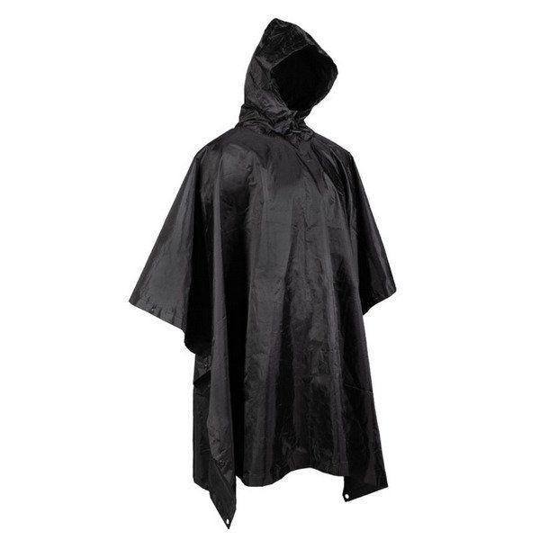 Пончо тактичне Mil-Tec One size Плащ-палатка One size Чорний PONCHO PE R/S 780GR. SCHWARZ (10630002) 10630002 фото