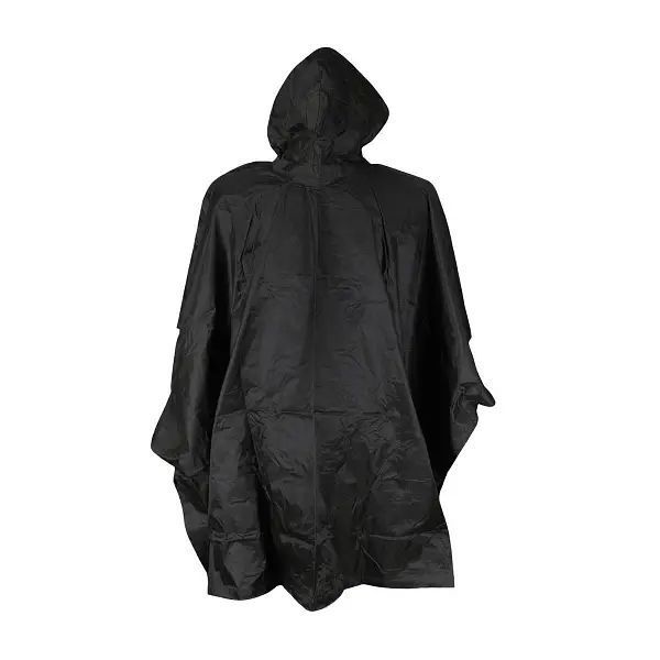 Пончо тактичне Mil-Tec One size Плащ-палатка One size Чорний PONCHO PE R/S 780GR. SCHWARZ (10630002) 10630002 фото