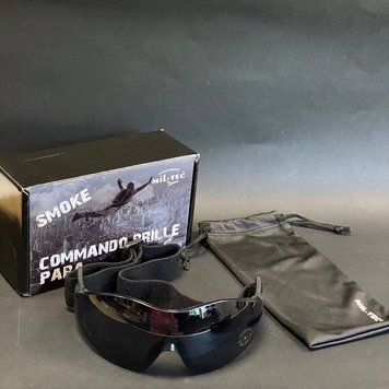 Окуляри тактичні Mil-Tec Захисні Затемнені На резинці Чорні SCHUTZBRILLE PARA SMOKE (15615202) 15615202 фото