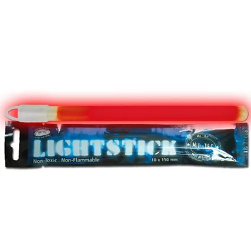 Ліхтарик хімічний Mil-Tec Червоний LEUCHTSTAB 1X15 CM ROT (14934010) 14934010 фото
