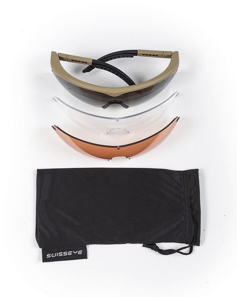 Окуляри тактичні SWISS EYE Балістичні Із змінними лінзами SWISS EYE RAPTOR COYOTE (15620005) 10162 15620005 (10162) фото