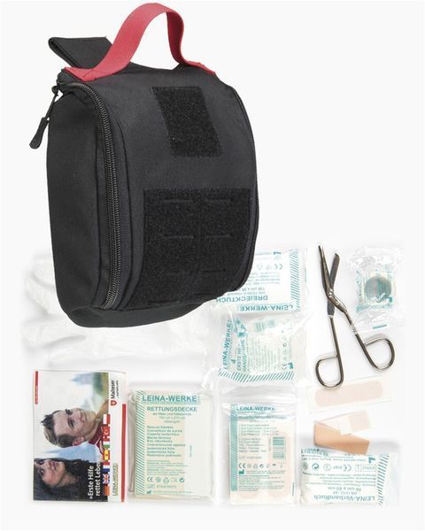 Аптечка тактична Mil-Tec зі швидким скидом укомплектована Лазер Ifak pouch 25-pieces laser cut Black (16025602) 16025602 фото