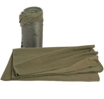 Ковдра Флісова Mil-Tec утеплена армійська 200х150см в чохлі Олива DECKE POLY-FLEECE 320GR (14426001-200-150) 14426001-200-150 фото