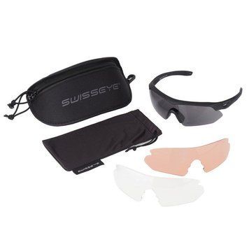 Окуляри балістичні Mil-Tec SWISS EYE&reg; Тактичні зі змінними лінзами Raptor Pro Black (15620102) 15620102 фото
