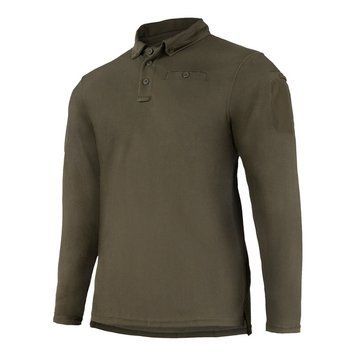 Лонгслів тактичний Mil-Tec поло швидкосохнуче Tactical Quickdry Long Sleeve XL Olive (10962001-905-XL) 10962001-905 фото