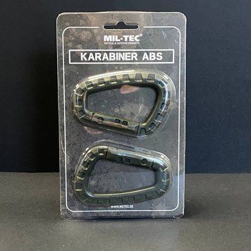 Набір 2 карабіни тактичні Mil-Tec&reg; Олива KARABINER ABS (2 ST./BLISTER) OLIV (15921001) 15921001 фото