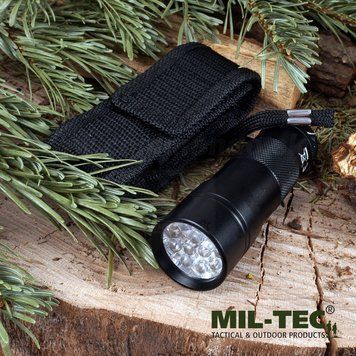 Ліхтарик Mil-Tec з чохлом 20 люмен 12 LED FLASHLIGHT BLACK (15151002) 15151002 фото
