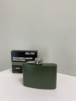 Фляга 110мл Олива 4OZ Mil-Tec TASCHENFLASCHE EDELSTAHL OLIV (14521001-004-110) 14521001-004-110 фото
