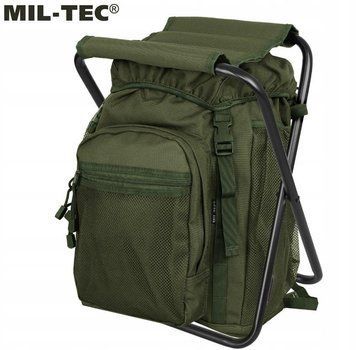 Крісло-рюкзак складне Mil-Tec 20Л Олива ANSITZRUCKSACK M.HOCKER OLIV (14059001-20) 14059001-20 фото