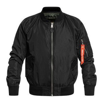 Куртка тактична Mil-Tec бомбер MA-1 Flyers Jacket XL Black (10401502-905-XL) 10401502-905-XL фото
