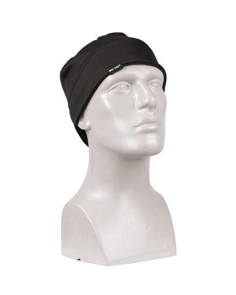 Шапка тактична Mil-Tec Флісова утеплена Еластична One size Чорна ELASTIC CAP FLEECE SCHWARZ (12137002) 12137002 фото