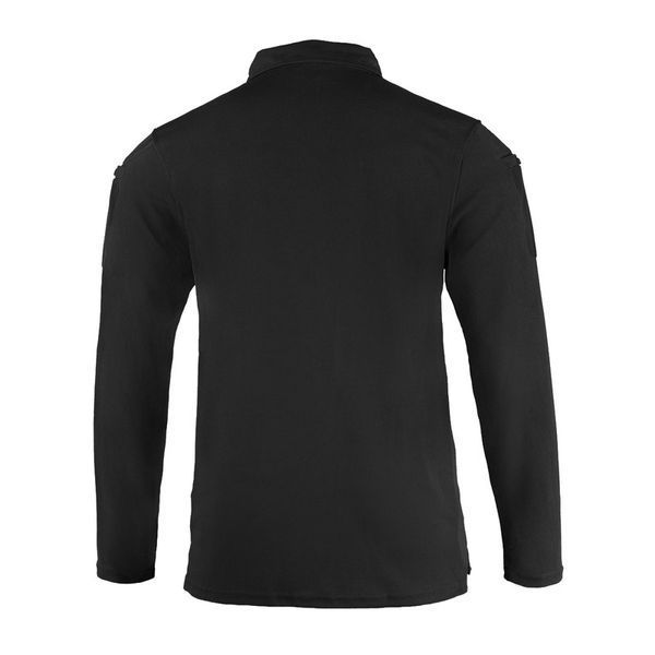 Лонгслів тактичний Mil-Tec поло швидкосохнуче Tactical Quickdry Long Sleeve XL Black (10962002-905-XL) 10962002-905 фото